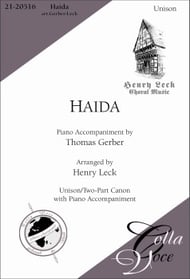 Haida Unison choral sheet music cover Thumbnail